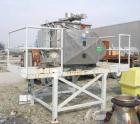 Used Phlauer Fluidized Zone Mixer, Model F-250S, 304 stainless steel, 8.8 cubic foot batch capacity. Non-jacketed trough 35.5