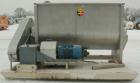 Used Scott Equipment Paddle Mixer, Model SPM4890SS, 94 cubic feet working capacity, 304 stainless steel. Non-jacketed trough 48