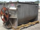 Used Scott Equipment Paddle Mixer, 100 Cubic Feet Capacity, 304 Stainless Steel. Stainless steel jacketed trough 96
