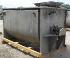 Used Scott Equipment Paddle Mixer, 100 Cubic Feet Capacity, 304 Stainless Steel. Stainless steel jacketed trough 96