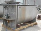 Used Scott Equipment Paddle Mixer, 100 Cubic Feet Capacity, 304 Stainless Steel. Stainless steel jacketed trough 96