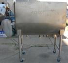 Used Will Flow Paddle Blender, approximately 26 cubic feet (200 gallon), 316 stainless steel. 30'' wide x 50'' long x 35'' deep dimple jacketed trough, rated 135 psi at 360 deg F. 2