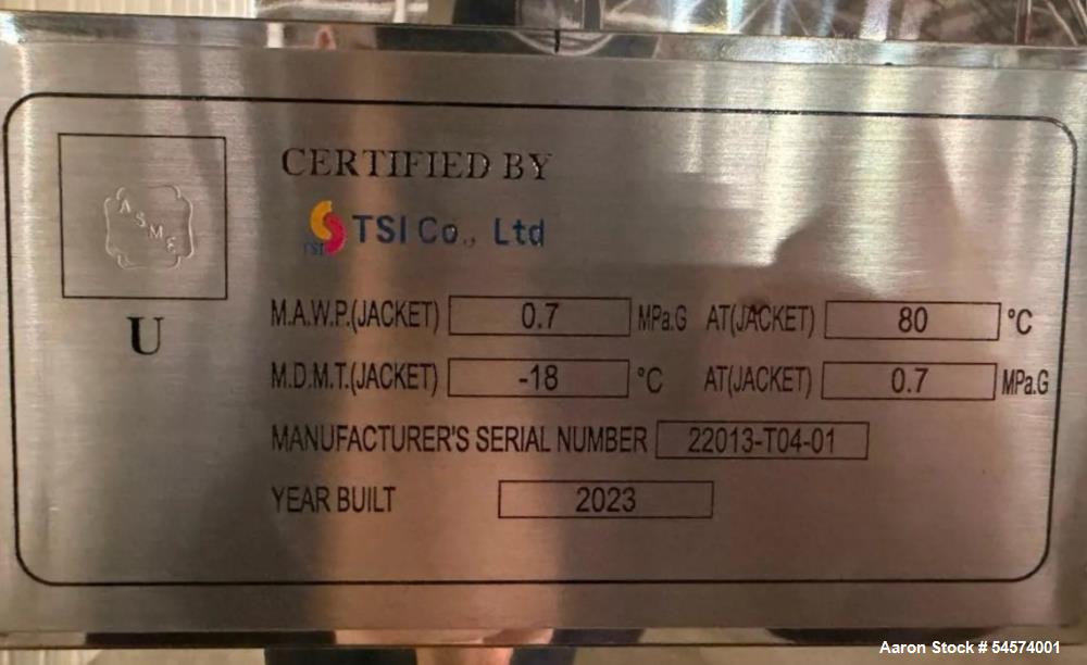 Unused - TSI Col, Ltd. PD (Planetary-Disperser Mixer), "Planetary Mixer" 175 Liter Capacity.