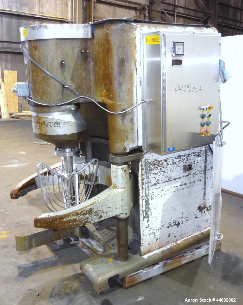 Used- AMF Glen 340 Quart (85 Gallon) Planetary Mixer. Manual speed range 45 to 330 rpm. Includes (1) 304 stainless steel fou...