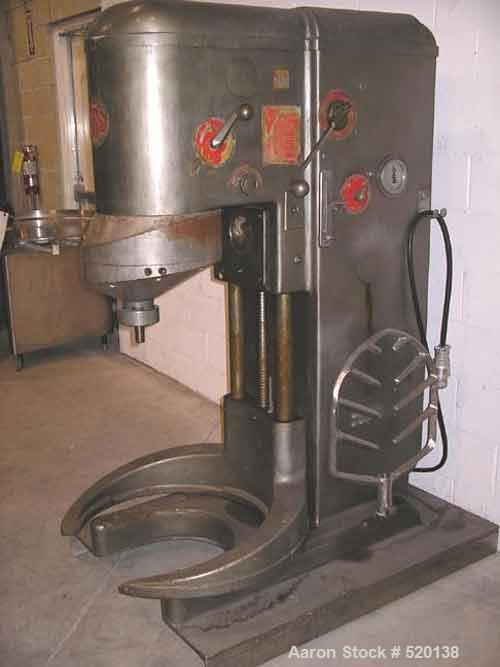 USED: AMF 160 quart Glen mixer, model 74-73. Unit comes complete withone stainless steel mixing bowl, bowl lift and beater. Complete withcontrols and features needed to operate. Outside of machine is...