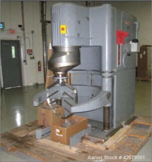 Used AMF Glenn Mixer, model 74-36, 340 quarts; 460 VAC, 3 ph, 60 hz, 20 amps, control voltage: 115 vac; 15 hp drive motor; 7'2" H x 4'9" W x 6'3" D, approximately 6000 lbs.