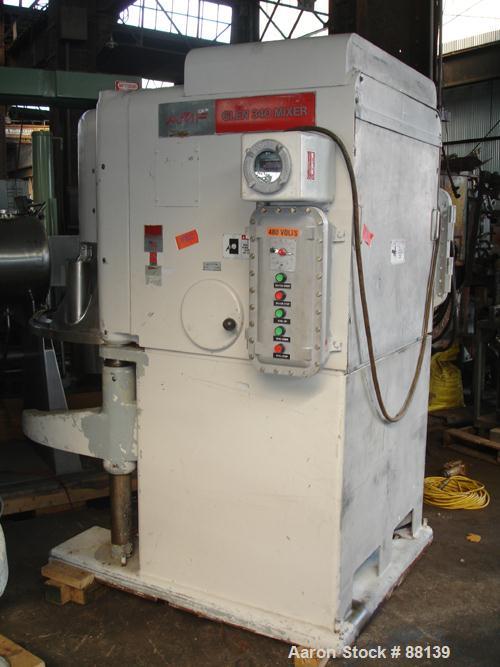 USED: AMF Glen mixer, model 74-36, 340 quart capacity. (1) Stainless steel bowl and beater, approximate 10 hp motor drive, variable speed, XP design with motorized lift with drive.