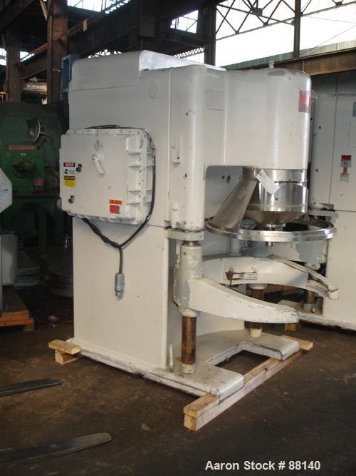 USED: AMF Glen mixer, model 74-36, 340 quart capacity. (1) Stainless steel bowl and beater, approximate 10 hp motor drive, variable speed, XP design with motorized lift with drive.
