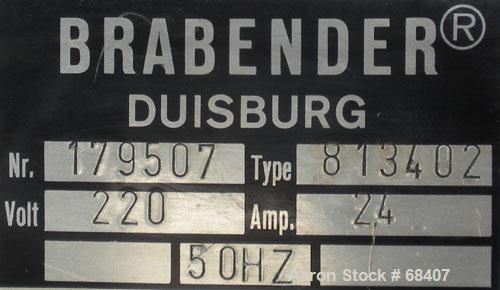 Used Stainless Steel Brabender Planetary Mixer, 1 Gallon