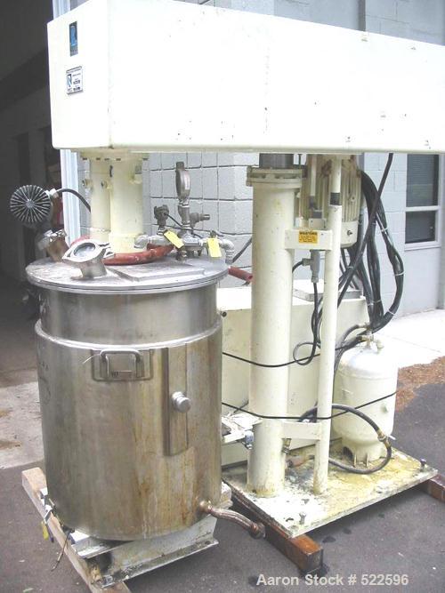 USED: Ross model CDA-50 (new model number of PVM series). Dual shaft design, 50 gallon working capacity, 65 gallon total capacity, sanitary stainless steel construction. Unit has 2 blade anchor agita...
