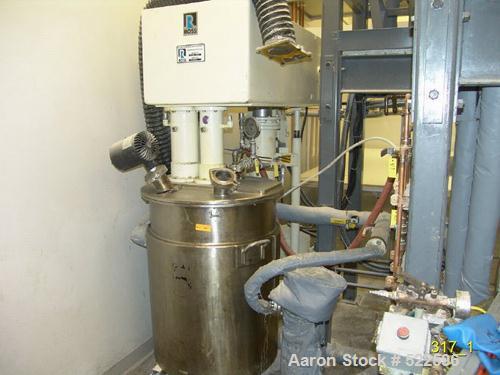 USED: Ross model CDA-50 (new model number of PVM series). Dual shaft design, 50 gallon working capacity, 65 gallon total capacity, sanitary stainless steel construction. Unit has 2 blade anchor agita...