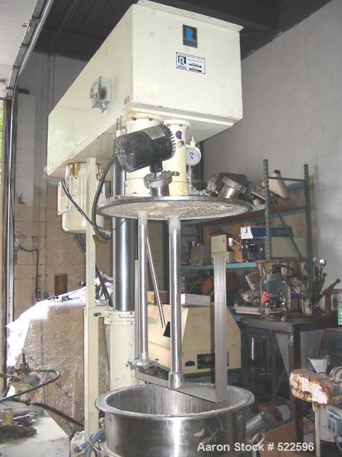 USED: Ross model CDA-50 (new model number of PVM series). Dual shaft design, 50 gallon working capacity, 65 gallon total capacity, sanitary stainless steel construction. Unit has 2 blade anchor agita...
