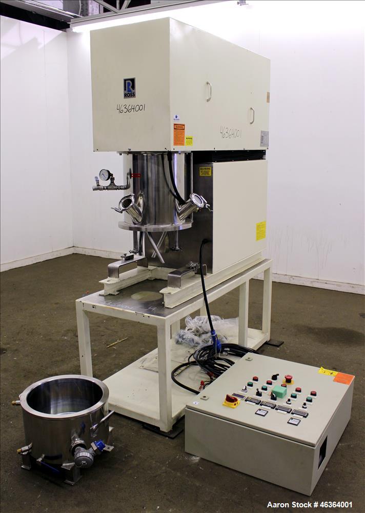 Used Ross Double Planetary Disperser Mixer, Type DPD-4, 304 Stainless Steel.
