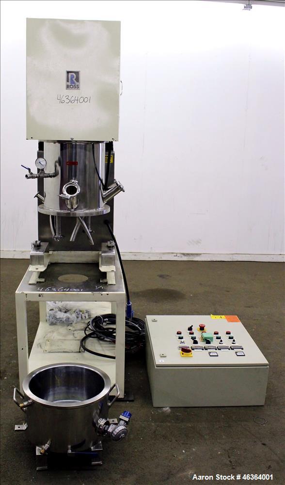 Used Ross Double Planetary Disperser Mixer, Type DPD-4, 304 Stainless Steel.