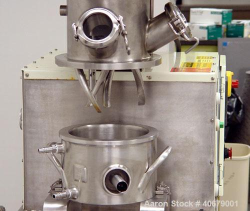 Used Ross double planetary mixer, model DPM-1. High viscosity blades, HV blades rotate on their own axis and on a common axis at the same time and promote top to bottom mixing of ingredients. One gal...