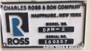 Used Ross DPM-2 Dual Planetary Mixer.