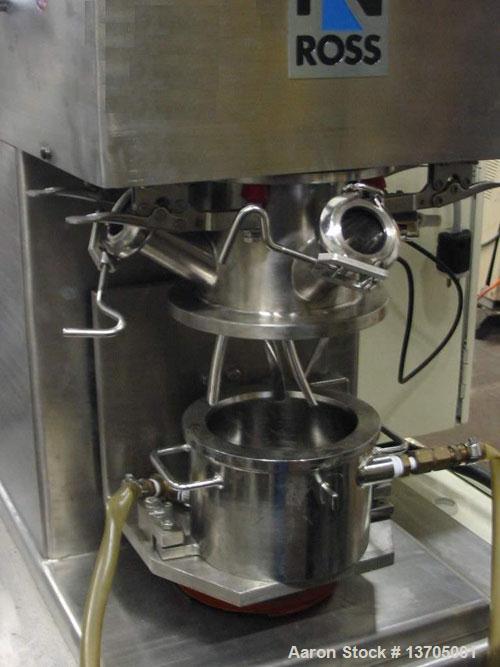 Unused-Used: Ross jacketed vacuum planetary mixer, HV blades, Ross model DPM-1 PINT. All sanitary stainless steel construction, HV (high viscosity) blades, 0.5 to 1.0 pint mixing capacity, 0.25 gallo...