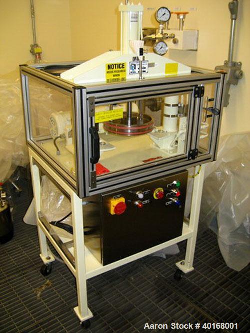 Unused-Used: 2 gal. Ross Discharge Press, Stainless Steel,  Ross Model DS-2, 2 gallon Hydraulic Plate Discharge System, stainless steel contact parts, 9-1/2" diameter. Platen, Mounted on portable bas...