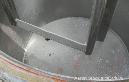 Used Ross Double Planetary Mixer, model HDM100, 304 stainless steel. 10-100 gallon working capacity. 34 1/2'' diameter x 28'' deep carbon steel jacketed can, rated internal FV, jacket 90 psi at 331 d...
