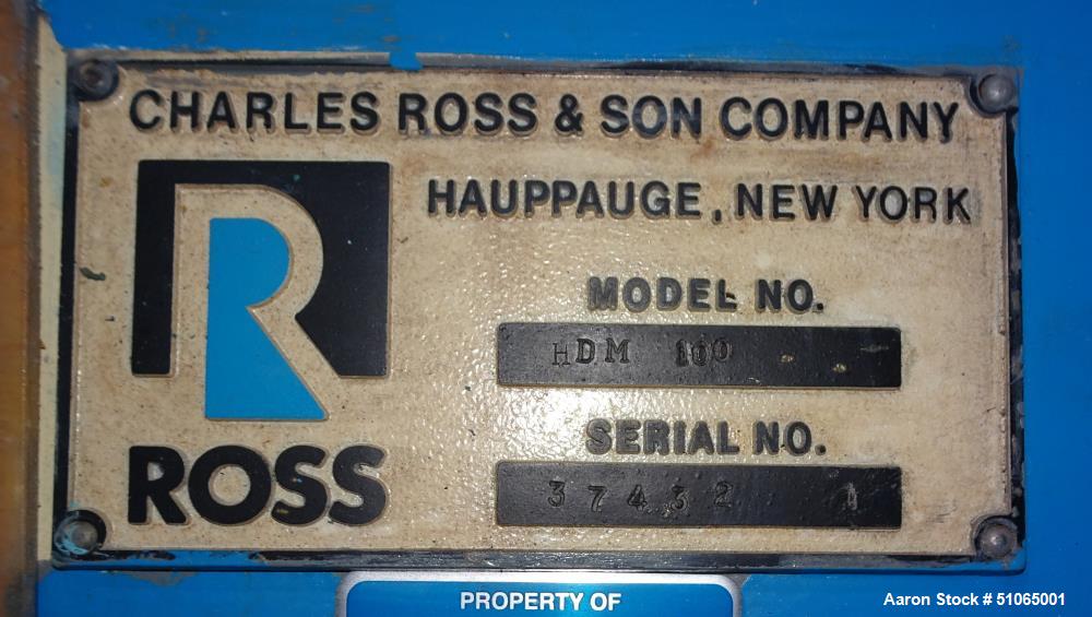 Ross Double Planetary Mixer, Model HDM 100