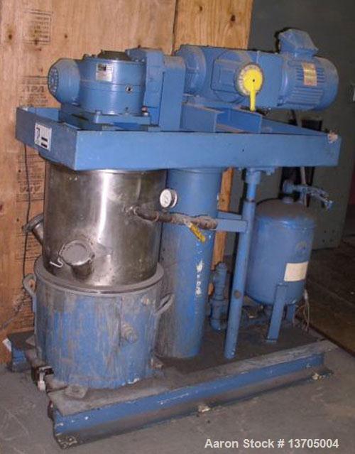 Used-Ross Model HDM-10 vacuum jacketed double planetary mixer. 10 gallon capacity, stainless steel construction, stainless s...