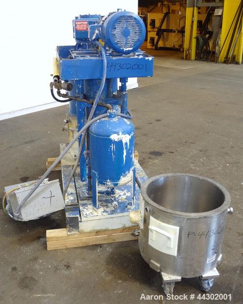 Used Ross Double Planetary Mixer, Model HDM-10, 316 Stainless Steel. 2-12 Gallon working capacity, 15 gallon total. Orbital speed 18-37 rpm, stirrer on own axis speed 19-39 rpm. Change can design wit...