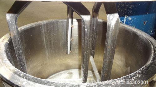 Used Ross Double Planetary Mixer, Model HDM-10, 316 Stainless Steel. 2-12 Gallon working capacity, 15 gallon total. Orbital speed 18-37 rpm, stirrer on own axis speed 19-39 rpm. Change can design wit...