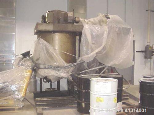 Used Ross Double Planetary Mixer, Model HDM-150.  150 gallon mixing capacity, 2 speed, 15 psi jacketed, full vacuum rated to 29.85 hg, 40 hp explosion proof motor, 220/440 volt, 3" sight and charge p...