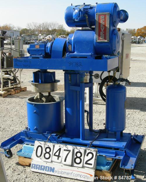 Used Ross Double Planetary Mixer, Model HDM10, Stainless Steel. 2-12 gallon working capacity, 15 gallon total. 18" diameter x 13-1/2" deep carbon steel jacketed mixing bowl, air/oil lift, requires du...