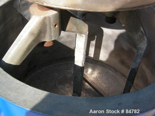 Used Ross Double Planetary Mixer, Model HDM10, Stainless Steel. 2-12 gallon working capacity, 15 gallon total. 18" diameter x 13-1/2" deep carbon steel jacketed mixing bowl, air/oil lift, requires du...