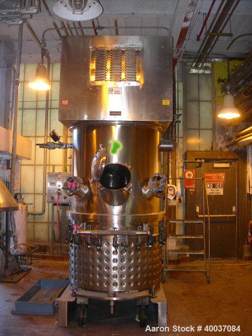 Used Ross Double Planetary Vacuum Change Can Mixer, Model HDM200, 316L stainless steel. (2) 316L stainless steel stirrers, Teflon scraper blade on bottom of one stirrer. Driven by an approximately 50...