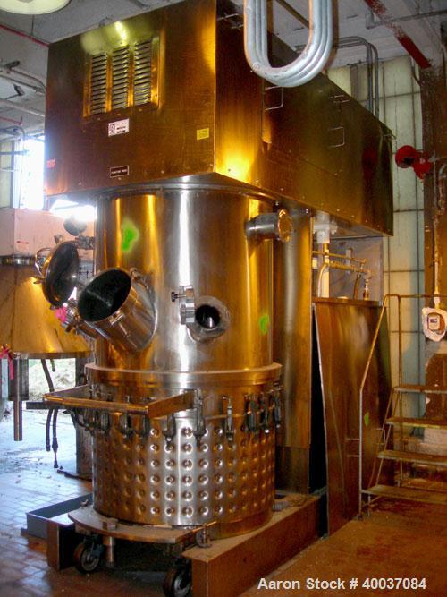 Used Ross Double Planetary Vacuum Change Can Mixer, Model HDM200, 316L stainless steel. (2) 316L stainless steel stirrers, Teflon scraper blade on bottom of one stirrer. Driven by an approximately 50...