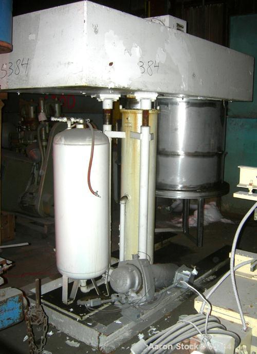 Used Ross Double Planetary Mixer, Model HDM75, 304 Stainless Steel. 10-75 Gallon working capacity. (2) 34-1/2" Diameter x 22-1/2" deep non-jacketed mixing cans. Air/oil lift, top dust hood with a 7” ...
