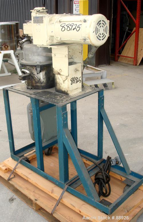 Used Ross Double Planetary Mixer, Model LDM-2, 304 Stainless Steel. 1 quart to 1.5 gallon working capacity, 2 total. 9-3/4" diameter x 6-1/2" deep non-jacketed bowl. Top vacuum hood with sight glass....