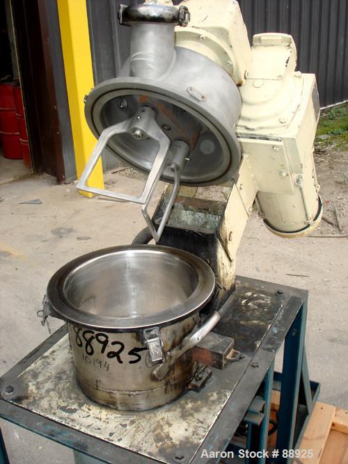 Used Ross Double Planetary Mixer, Model LDM-2, 304 Stainless Steel. 1 quart to 1.5 gallon working capacity, 2 total. 9-3/4" diameter x 6-1/2" deep non-jacketed bowl. Top vacuum hood with sight glass....