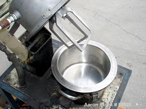 Used Ross Double Planetary Mixer, Model LDM-2, 304 Stainless Steel. 1 quart to 1.5 gallon working capacity, 2 total. 9-3/4" diameter x 6-1/2" deep non-jacketed bowl. Top vacuum hood with sight glass....