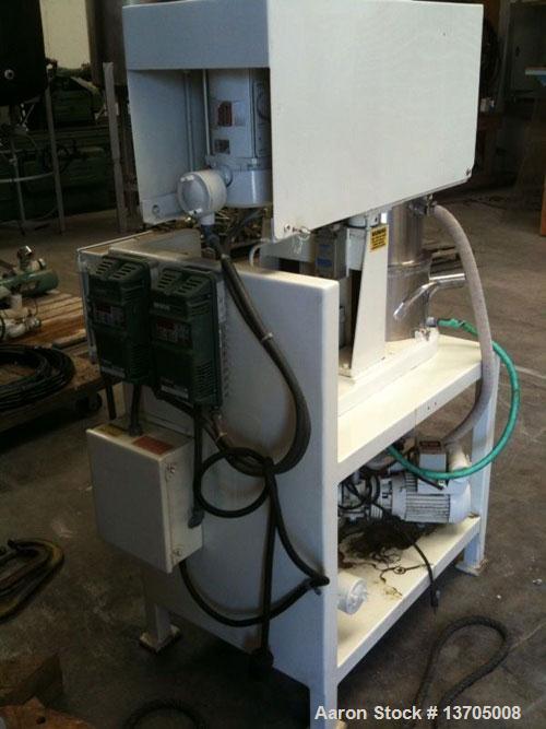 Used Two (2) Gallon Ross PD-2 PowerMix. Vacuum, jacketed, sanitary stainless steel construction, 0.78 to 1.5 gallon mixing capacity, 2 gallon total capacity. Unit has stainless jacketed mix can with ...