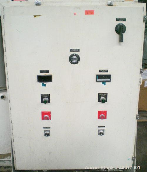Used: 40 gallon Ross Powermix planetary mixer, model PD-40, stainless steel construction, vacuum rated, (1)  
stirrup blade driven by 7.5 hp 230/460 volt variable speed motor with VFD, (1) high speed...