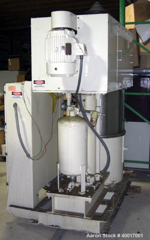 Used: 40 gallon Ross Powermix planetary mixer, model PD-40, stainless steel construction, vacuum rated, (1)  
stirrup blade driven by 7.5 hp 230/460 volt variable speed motor with VFD, (1) high speed...