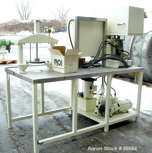 USED: Ross planetary Powermix, model PD/DS-2, 304 stainless steel. 1-1/2 gallon working capacity, 2 total. 9-5/8" diameter x 6-1/2" deep non-jacketed change can design mixing bowl, top vacuum hood wi...