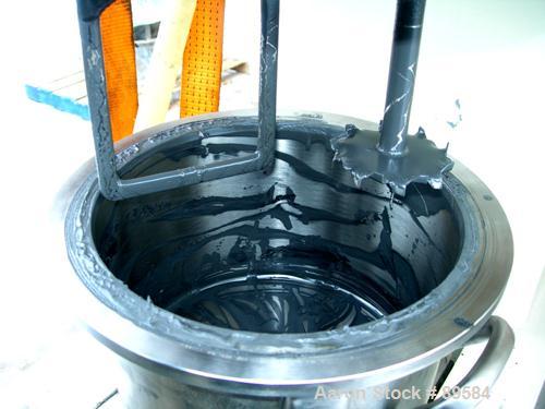 USED: Ross planetary Powermix, model PD/DS-2, 304 stainless steel. 1-1/2 gallon working capacity, 2 total. 9-5/8" diameter x 6-1/2" deep non-jacketed change can design mixing bowl, top vacuum hood wi...