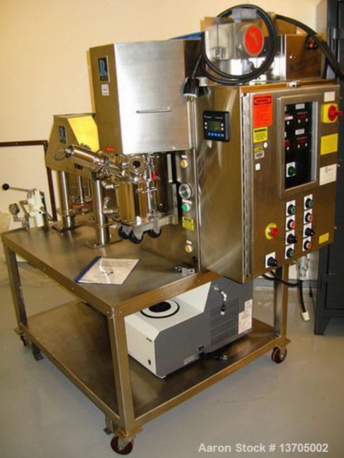 Unused-Used: Ross model PDM-1/2 power mix, sanitary stainless with discharge ram, 0.5 gallon. All sanitary stainless steel c...