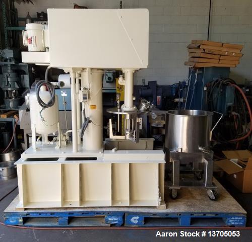 Used Ross Model PVM-10 Versamix. Triple shaft design. Jacketed. Vacuum. 10 gallon working capacity. 15 gallon total capacity. Type 316 stainless steel construction. Unit has 3- blade anchor agitator ...