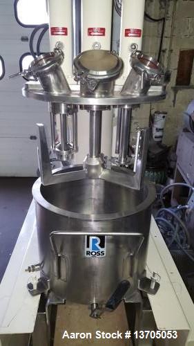 Used Ross Model PVM-10 Versamix. Triple shaft design. Jacketed. Vacuum. 10 gallon working capacity. 15 gallon total capacity. Type 316 stainless steel construction. Unit has 3- blade anchor agitator ...