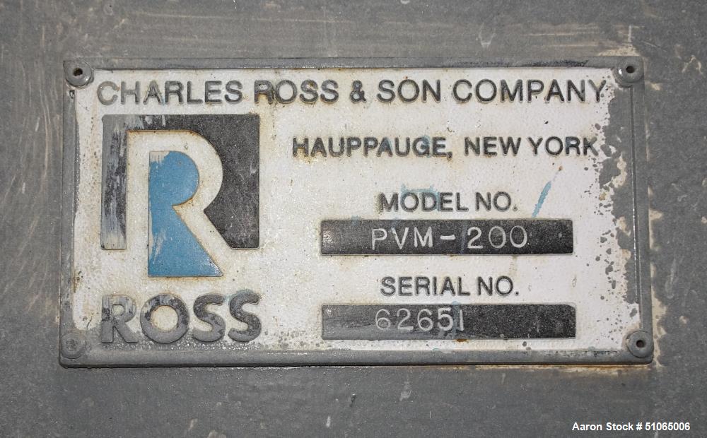 Used Ross Versa Mixer, Model PVM-200
