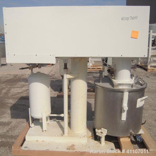 Used - Ross Versa Mixer, Model PVM-40E, 304 stainless steel. Change can design, triple agitation. (1) Anchor style agitator with scrapers, driven by a 5 hp, 1750 rpm motor with adjustable drive pulle...