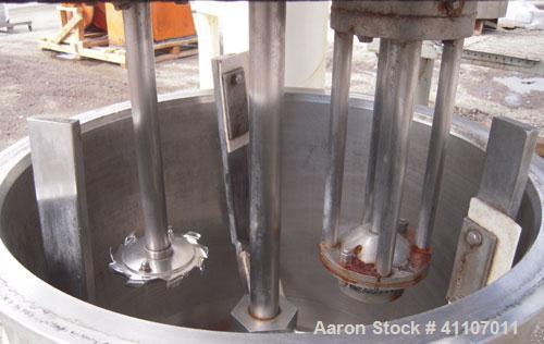 Used - Ross Versa Mixer, Model PVM-40E, 304 stainless steel. Change can design, triple agitation. (1) Anchor style agitator with scrapers, driven by a 5 hp, 1750 rpm motor with adjustable drive pulle...