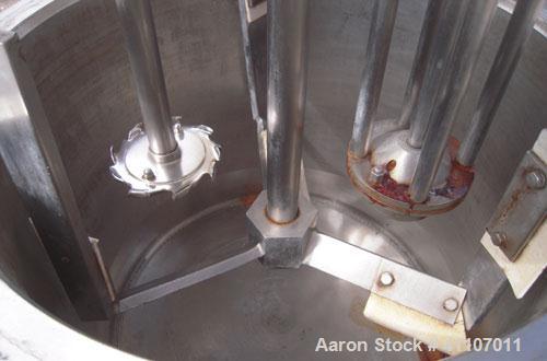 Used - Ross Versa Mixer, Model PVM-40E, 304 stainless steel. Change can design, triple agitation. (1) Anchor style agitator with scrapers, driven by a 5 hp, 1750 rpm motor with adjustable drive pulle...