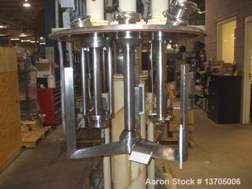 Used 40 Gallon Ross Versamix. Triple shaft, vacuum, jacketed, stainless steel Ross model PVM-40 Versamix. Triple shaft design, jacketed, vacuum, 40 gallon working capacity, 47 gallon total capacity, ...