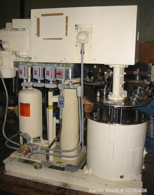 Used 40 Gallon Ross Versamix. Triple shaft, vacuum, jacketed, stainless steel Ross model PVM-40 Versamix. Triple shaft design, jacketed, vacuum, 40 gallon working capacity, 47 gallon total capacity, ...